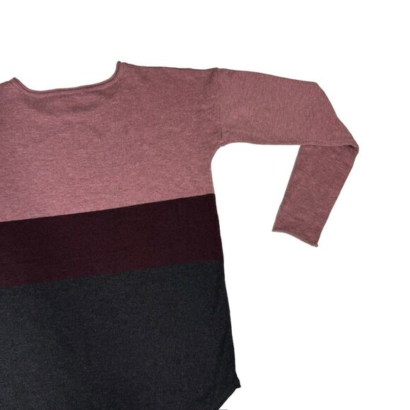 Smartwool Size XS Women's Shadow Pine Crew Sweater Pink Gray Colorblock - Picture 10 of 13